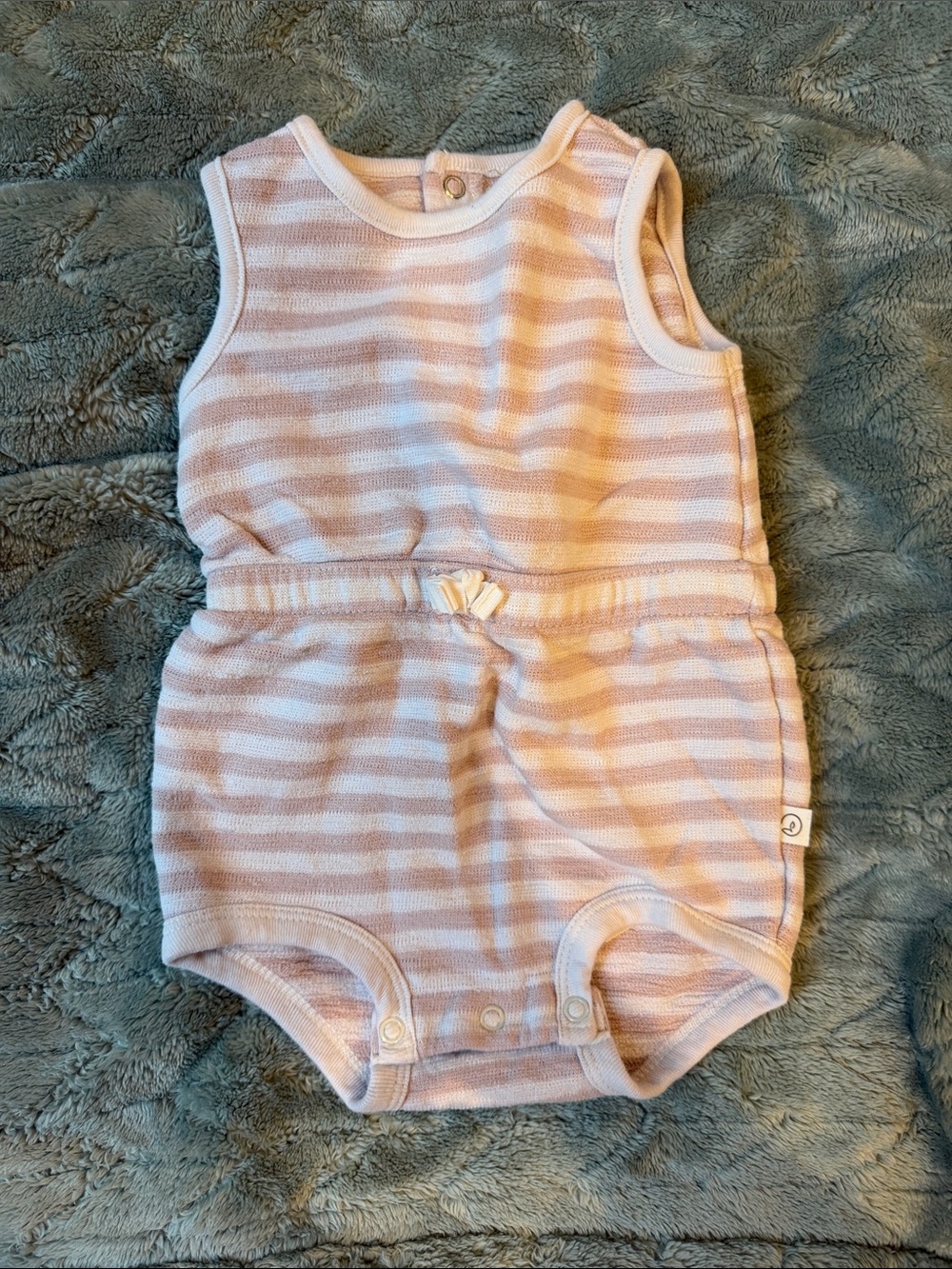 Carter's Pink and White Striped Knit Baby One-Piece